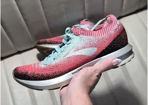 Brooks Women's Pink and Blue Trainers thumbnail 1
