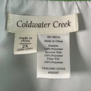Coldwater Creek Womens 2X Lime Green Quilted Full Zip Mock Neck Vest thumbnail 6