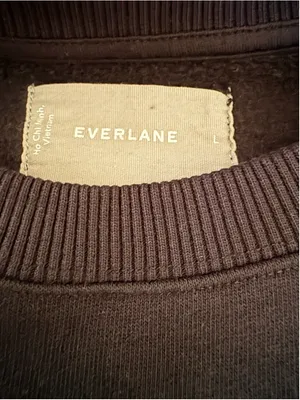 Everlane Luxe Fleece Sweatshirt Women’s Size L Black (22” PTP) thumbnail 4