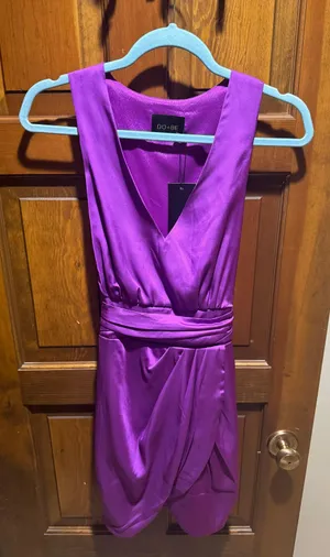 DO+BE silky purple dress thumbnail 1