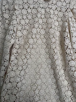 Sézane Elegant Jordyna Cream Floral Lace Longsleeve Ruffle Blouse | 34 thumbnail 4