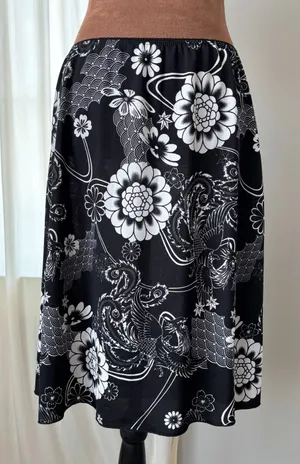 90s Vintage Rag Midi Skirt XL Floral Grunge Fairy Whimsigoth Y2K Ren Faire Beach thumbnail 1