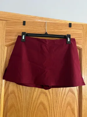 Princess Polly Can’t Sleep Skort Burgundy thumbnail 2