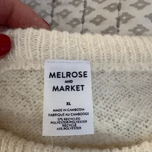 Melrose and Market‎ Cream Crew Neck Sweater with Plush Texture NWOT Size XL thumbnail 5