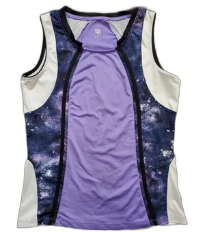 Tail Shirt Women Small Activewear Golf Top Sleeveless Black Purple Space Sky thumbnail 1