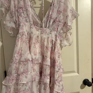 Vestique Light Pink Floral Mini Dress thumbnail 3