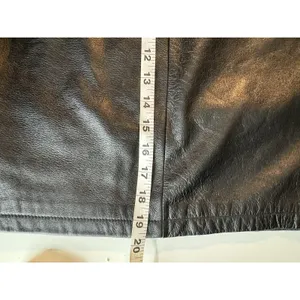 VTG 80’s Wilsons Leather Mini Skirt Womens 12 Black Goth Grunge Moto Punk Biker thumbnail 10
