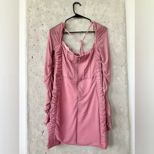White Fox Boutique “Tough Choices” Mini Dress - Mauve XL NWT thumbnail 3