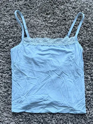 Auden Light Blue Lace-Trim Camisole thumbnail 1