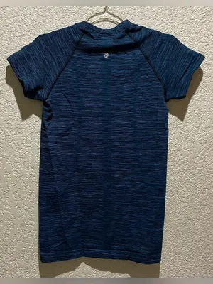 Lululemon Swiftly Short-Sleeve Performance Tee in Heather Teal Blue Size 6 thumbnail 3