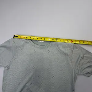 Draper's & Damon's Short Sleeve Pointelle Knit Sweater Sage Green thumbnail 4