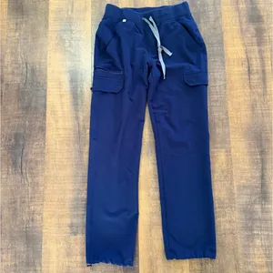 FIGS Technical Collection Navy Cargo Scrub Pants XS Drawstring Jogger thumbnail 8