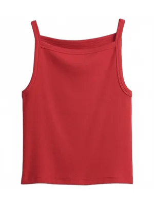 Gap Modern Apron-Neck Crop Tank Top Tomato Sauce Red NWT XL thumbnail 3