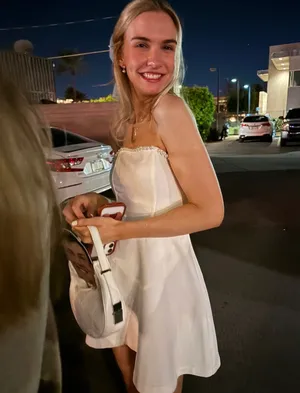Altar'd State White Strapless Mini Dress thumbnail 5