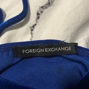 Foreign Exchange Blue Velvet Crop Top thumbnail 3