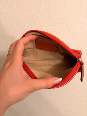 Reddish Orange Estée Lauder X Coach Makeup Bag 2010 thumbnail 4