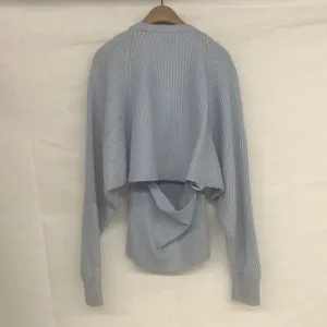 RTR NAADAM Blue Fisherman Layered Sweater Size Small S Wool/Cashmere soft cozy thumbnail 4