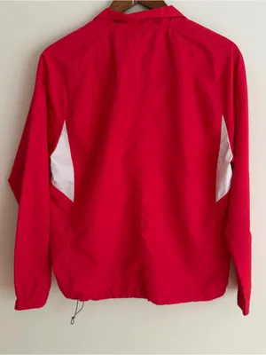 Vintage 2008 Nike Golf NikeFIT Storm Windbreaker Pullover Jacket Red White M thumbnail 7