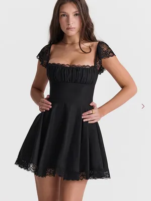 House of CB Kaia Black A-Line Mini Dress Size XS thumbnail 1