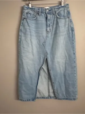 ABERCROMBIE Denim Midi Skirt thumbnail 2