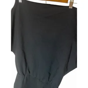 Amanda Uprichard Angie Dress Black Sz S Off Shoulder Blouson Draped Chic LBD thumbnail 5
