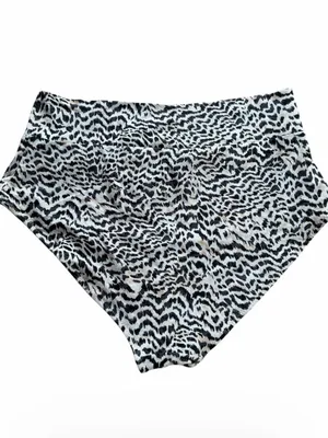 Aerie Real Good Leopard Print High Waist Crossover Swimsuit Bikini Bottom Size L thumbnail 2