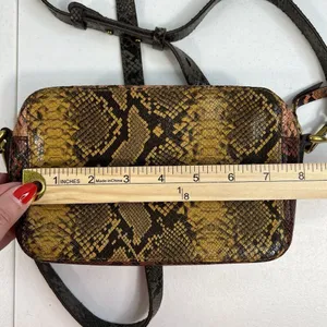 Madewell The Transport‎ Camera Bag Colorblock Snake Embossed Edition Rusted Tin thumbnail 14