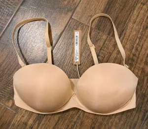 SKIMS ULTIMATE NWT Strapless Push-Up Bra Sand color, 34C thumbnail 1