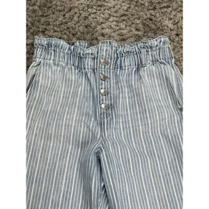 American Eagle Outfitters Women’s Mom Jeans Blue Indigo Stripe Size 10 Long thumbnail 5