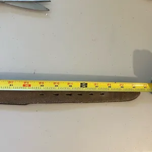 Vintage Distressed Stitched Brown Genuine Leather Eagle Buckle Belt - L thumbnail 3