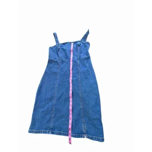 Hollister California Women Blue Denim Jean Sleeveless Dress XS Summer Denim thumbnail 3