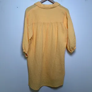 YFB Young Fabulous & Broke Women 100% Cotton‎ Shirt XS Yellow Gauze Button Down thumbnail 4