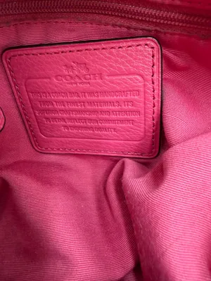 Coach F35723 Pink Pebbled Leather Shoulder Bag Hobo Gold Hardware thumbnail 10