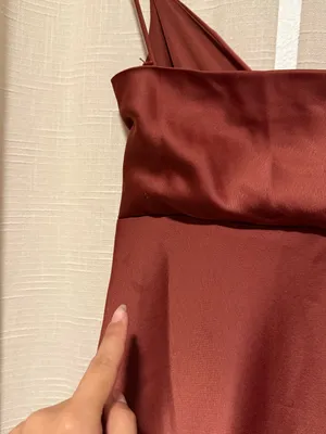Sachin + Babi Burnt Copper Satin Wrap Maxi Dress thumbnail 7