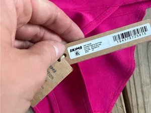 NWT Skims knit cheeky bikini bottoms hot pink thumbnail 4