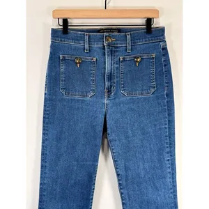 VERONICA BEARD Womens Jeans Blue Denim Carson Ankle Flare High Rise Size 30 thumbnail 8