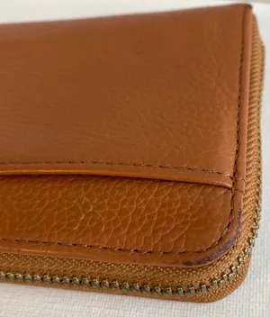 Brown Leather Zip Around Wallet thumbnail 3