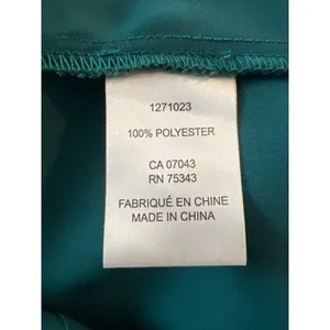 Rachel Zoe Women Teal Green Satin Long Sleeve Button Down Blouse Size M NWT thumbnail 4