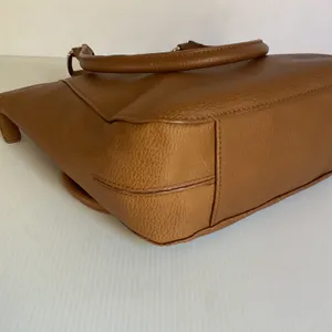 Fossil SHB3207A Brown Genuine Leather Tote Shoulder Bag Cognac Double Handle thumbnail 7