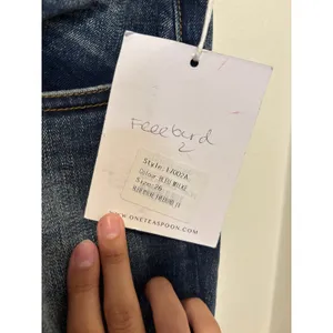 NWT One Teaspoon Sz 26 Blue Milk Freebird II Distressed Low Waist Boyfriend Jean thumbnail 4