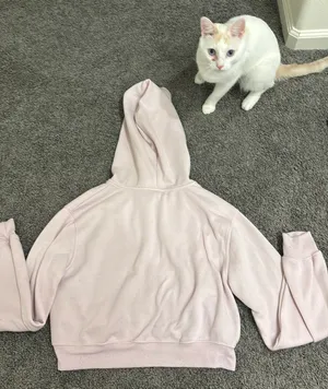 Pink cropped zip up thumbnail 2