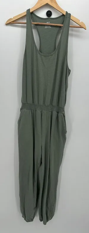 Aerie Womens Green Romper Jumpsuit Joggers Size M Pockets Summer Casual Lounge‎ thumbnail 1