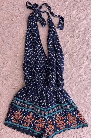 Blue flower romper  thumbnail 1