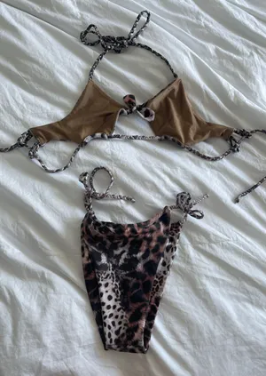 Print Bikini Set Brown Size XS thumbnail 4