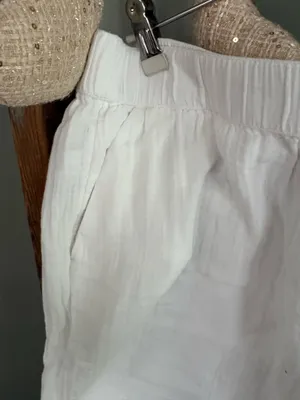 Loft beach white size XL elastic waist pants thumbnail 3
