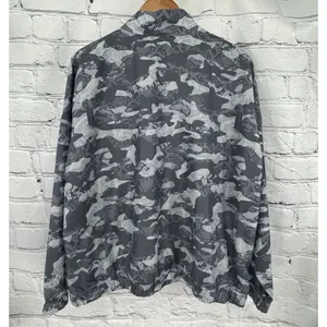 Reebok 1/2 Zip Jacket Women's XXL Gray Camo Pullover Lightweight Windbreaker thumbnail 2