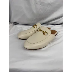 Quince $150 Women's Italian Leather Horsebit Loafer Mule in Bone Sz 7 thumbnail 2