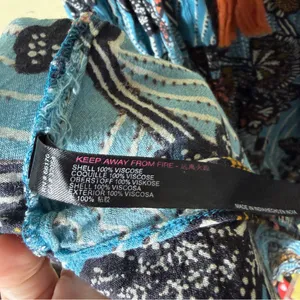 By Anthropologie Deja Blue Floral Dress Size Small thumbnail 10