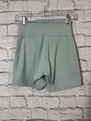 Gymshark Mint Green High-Waist Training Shorts, Medium thumbnail 2