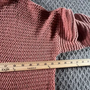 Madewell Open Stitch Cotton Blend Cropped Sweater Rust‎ Orange Size Large thumbnail 6
